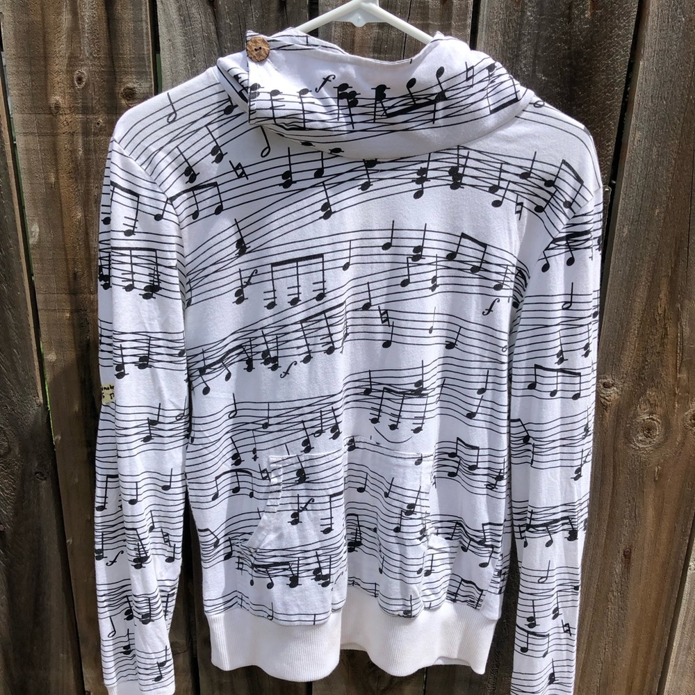 Hand Sewn Music Notes Sweatshirt